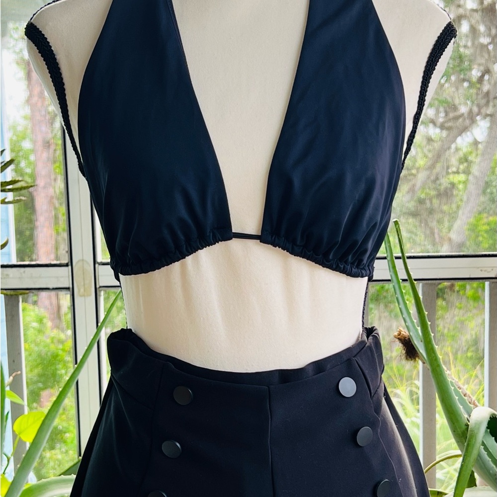 Triangle bikini top black